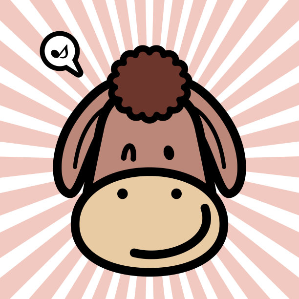 可爱的驴卡通形象设计图片下载