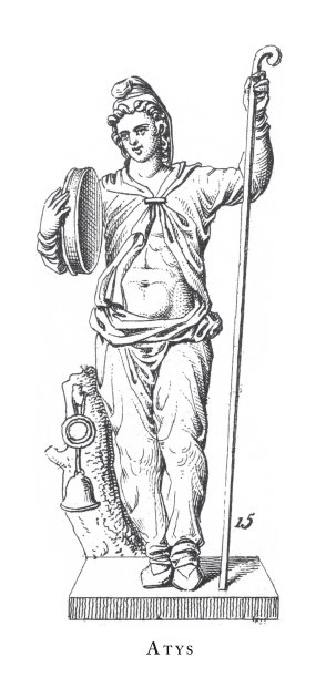 古希腊罗马宗教神话符号雕刻古董插图（1851年出版）图片下载