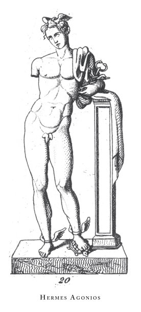 赫尔墨斯·阿尼奥斯，希腊节日和神话人物和场景雕刻古董插图，1851年出版图片下载