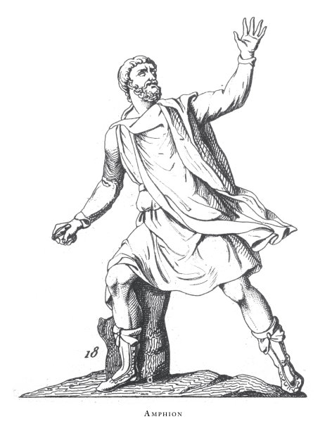 《希腊节日和神话人物和场景雕刻古董插图》，1851年出版图片下载