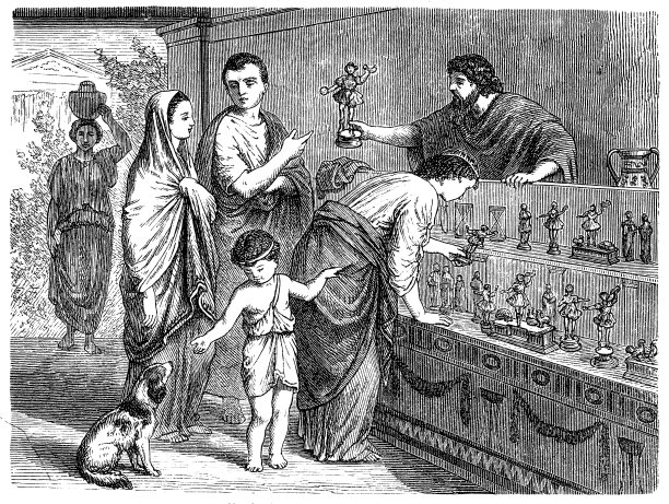 罗马商店出售雕像图片下载