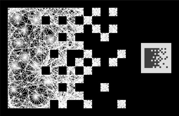 闪光线性网格溶解像素与光图片下载