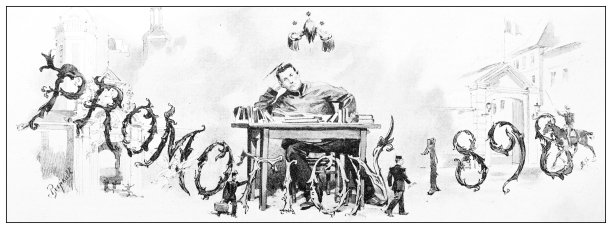 仿古图片:法国国立军事学院La Flèche, 1898年毕业图片下载