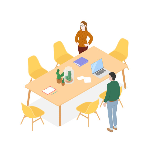 办公室内部与人等距图片下载