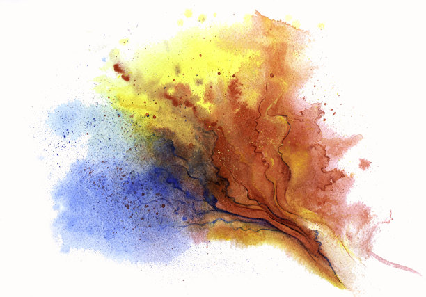 抽象明亮的彩色粉末在白色的背景。图片下载