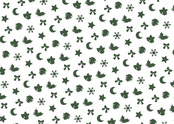 圣诞主题(白色背景，绿色)。无缝模式。包括样本模式数据。图片下载