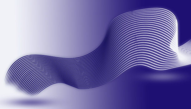 抽象深蓝色和白色曲线的背景线。图片下载