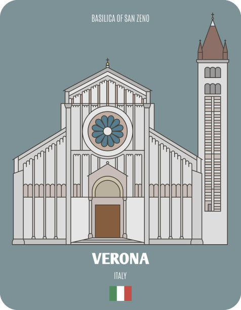 意大利维罗纳的圣芝诺大教堂图片下载