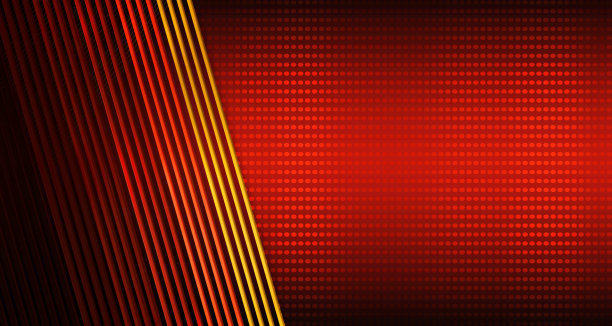 抽象红色梯度高科技企业线和斑点背景。图片下载