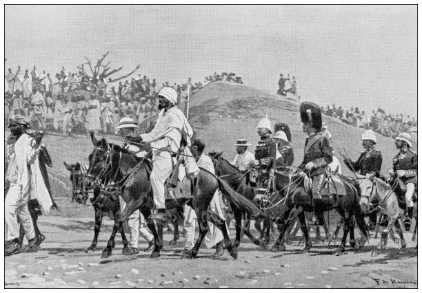 古画:阿比西尼亚、哈拉尔的英国士兵图片下载