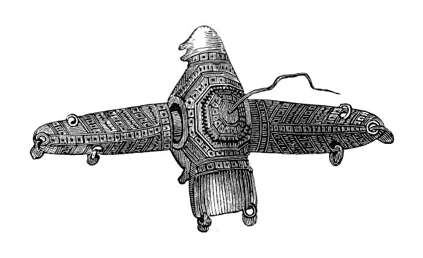 古董插图，民族志和土著文化:中亚，海象象牙雕塑图片下载