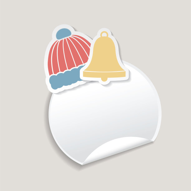 圣诞帽子商店出售横幅贴纸图片下载