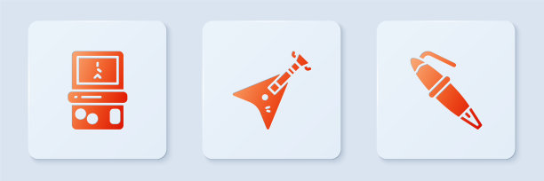 设置电子低音吉他，俄罗斯方块和钢笔图片下载