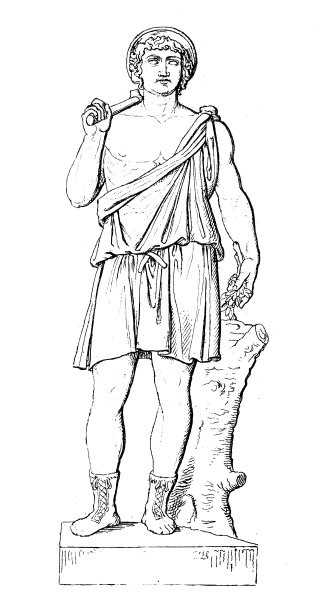 古董插图:罗马艺术，安提诺图片下载