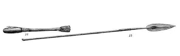 古董插图，民族志和土著文化:非洲，箭袋和矛，非洲之角图片下载