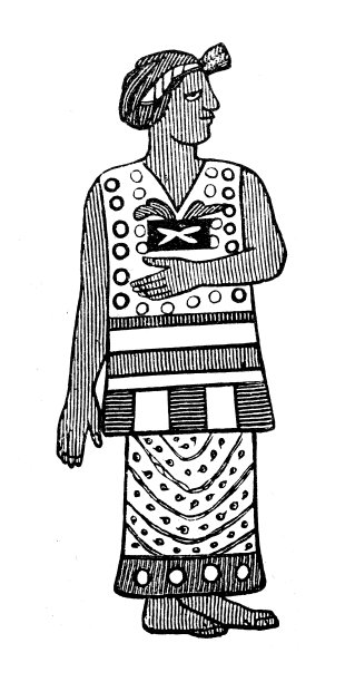 古董插图，民族志和土著文化:中美洲，墨西哥绘画艺术图片下载