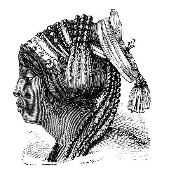 古董插图、民族志和土著文化:港女图片下载