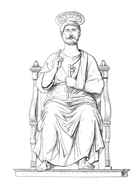 古董插图:艺术，圣彼得，罗马，5世纪图片下载