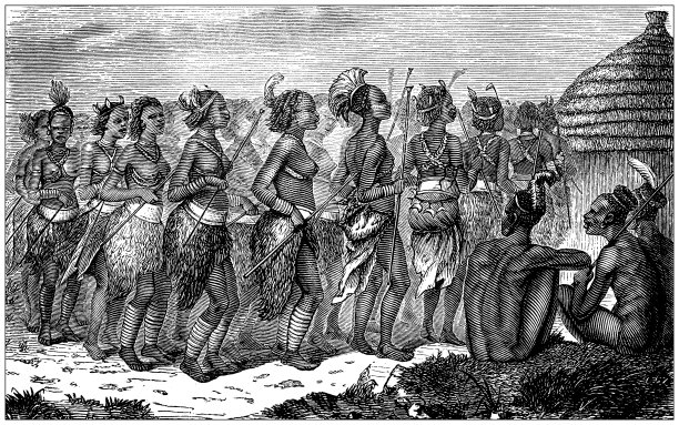 古董插图，民族志和土著文化:非洲，以利亚巴图片下载