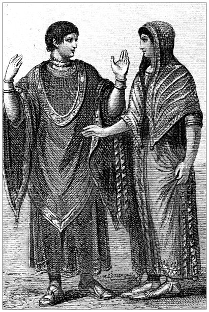 古董雕刻插图，文明:伊特鲁里亚人图片下载