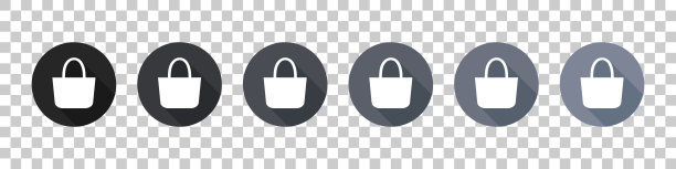 购物袋图标。平面设计。梯度的图标。一套包图标。时髦的图标。矢量图图片下载