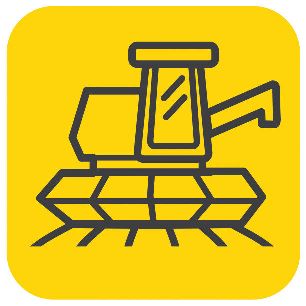 农场和农业结合平面简单的轮廓线艺术设计图标图片下载