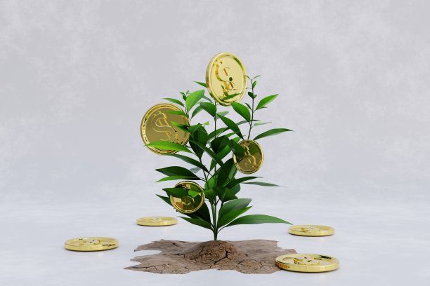 图表股票市场。堆硬币上的堆栈。投资储蓄理念。3 d渲染。图片下载