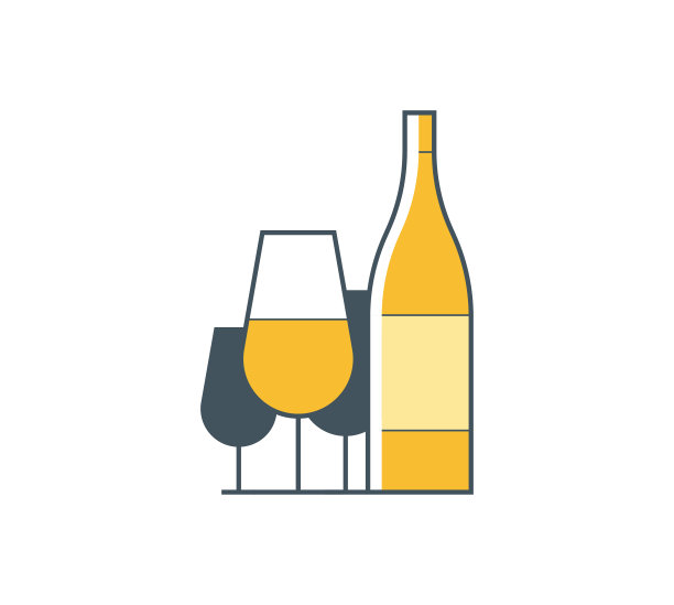 酒瓶和酒杯的概念设计图片下载