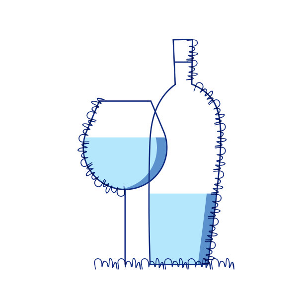 酒杯和酒瓶图片下载