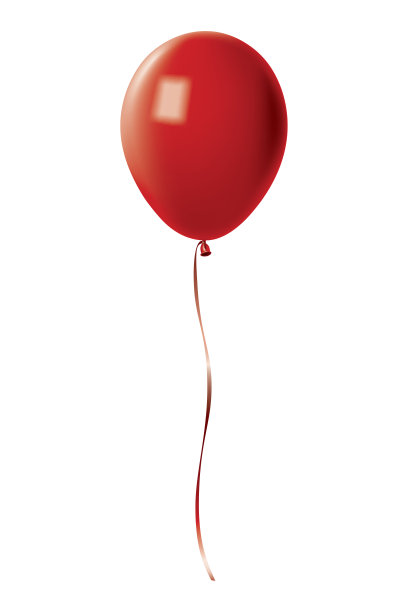 矢量红气球插图图片下载