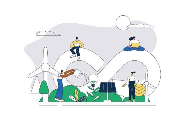 环保概念插画。图片下载