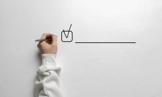 商人用笔手签复选框，从上面看图片下载