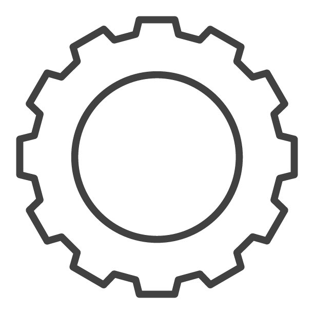 齿轮矢量概念线性简单的图标或标志图片下载