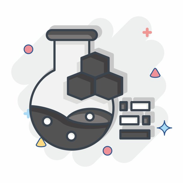 图标的化学物质。与核符号有关。漫画风格。简单的设计可编辑。简单的说明图片下载