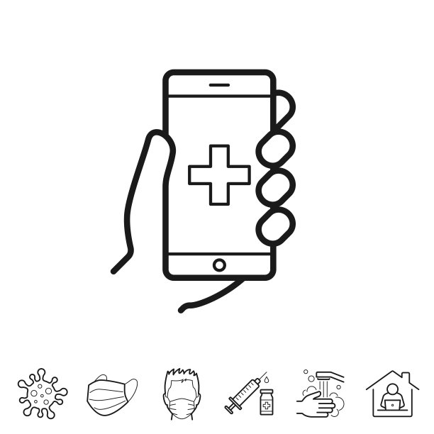 紧急呼叫。线条图标-可编辑的笔触图片下载