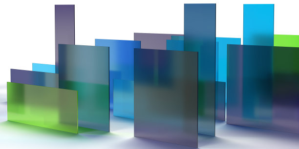 蓝色和绿色玻璃背景图片下载