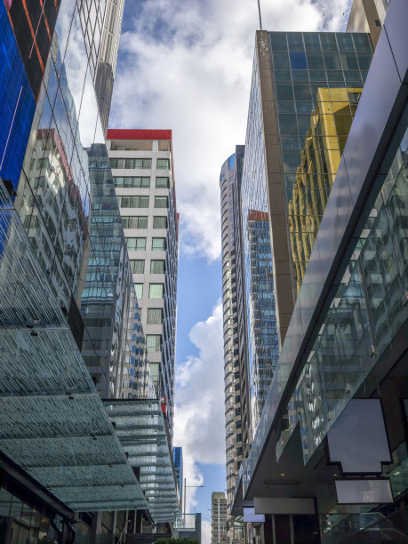 新西兰奥克兰中央商务区的高层办公楼图片下载