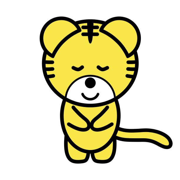 一只鞠躬的老虎图片下载