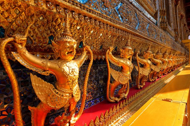 位于曼谷的卧佛寺博物馆(皇家皇宫)，图片下载