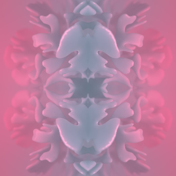 异想天开的数字背景彩色有机形状。三维渲染图图片下载