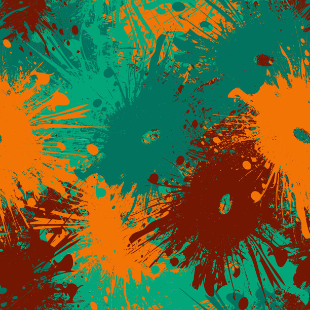 彩色飞溅和斑点的无缝背景图片下载