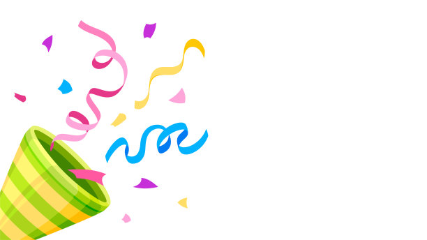 派对上的礼花、五彩纸屑、花炮都炸平了图片下载