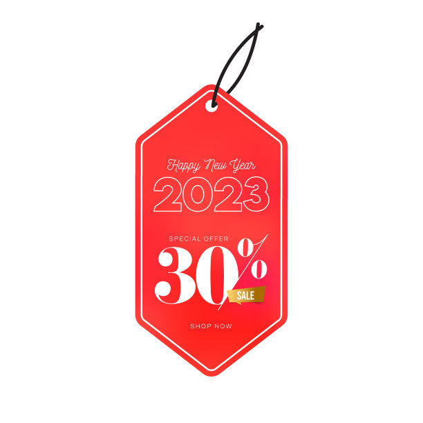 2023. 新年。抽象数字销售横幅矢量插图。节日设计为贺卡，请柬，日历等矢量股票插图图片下载