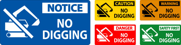 注意标志，禁止挖掘标志图片下载