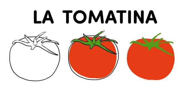 手绘番茄套装。图片下载