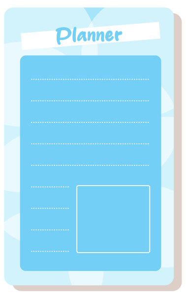 一套计划者和待办事项清单与家庭室内装饰插图。图片下载