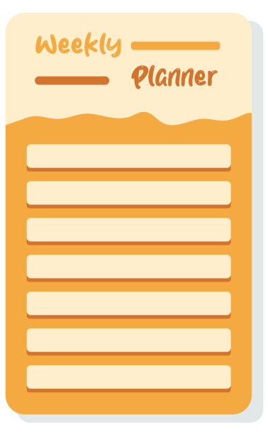 一套计划者和待办事项清单与家庭室内装饰插图。图片下载