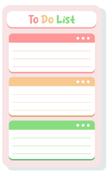 一套计划者和待办事项清单与家庭室内装饰插图。图片下载