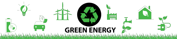 旗帜设计元素的可持续能源发展图片下载