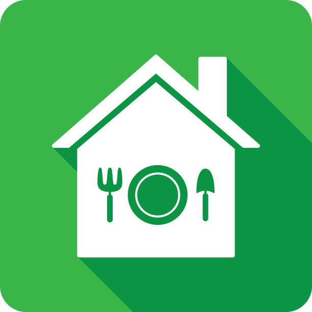 家庭有机餐图标剪影图片下载